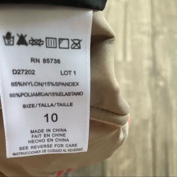 DKNY Barbie Strapless Stripes Criss Cross Front One Piece Swimsuit - Picture 7 of 7